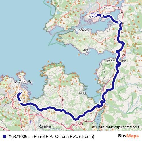 Xg871006 bus Line Map
