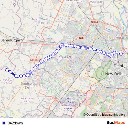 942down bus Line Map