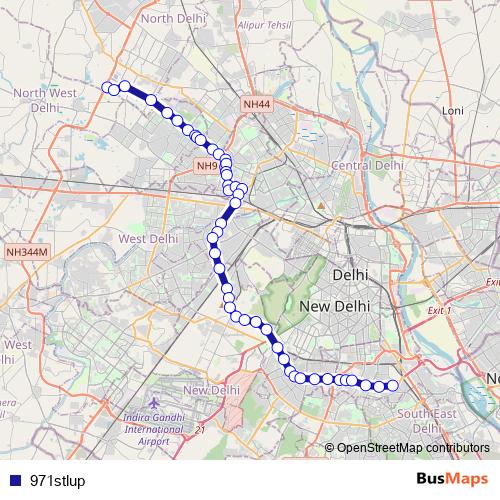 971stlup bus Line Map