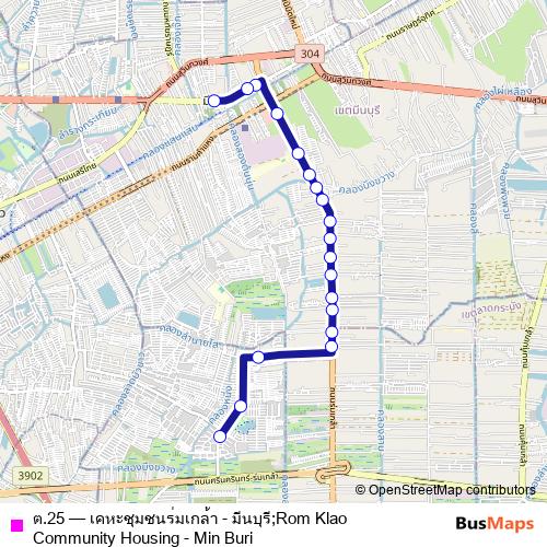 ต.25 bus Line Map