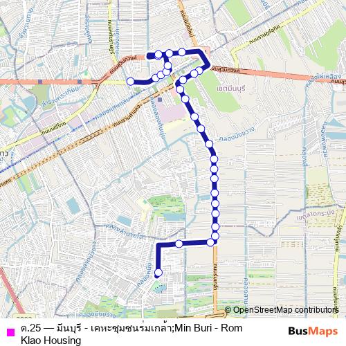 ต.25 bus Line Map