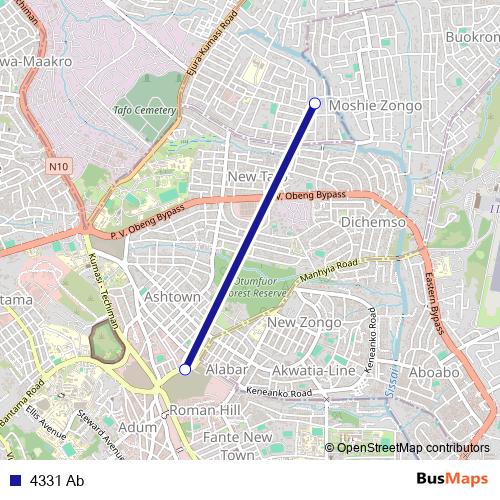 4331 Ab bus Line Map