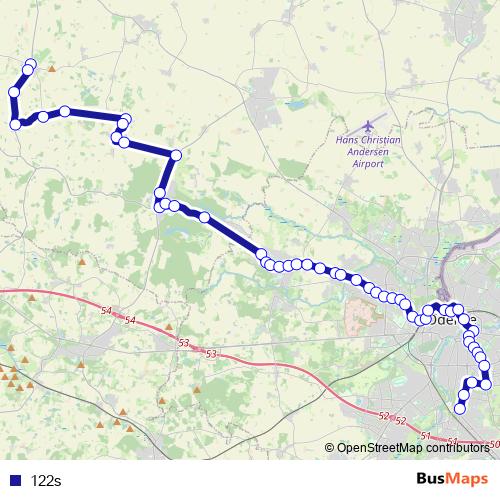 122s bus Line Map