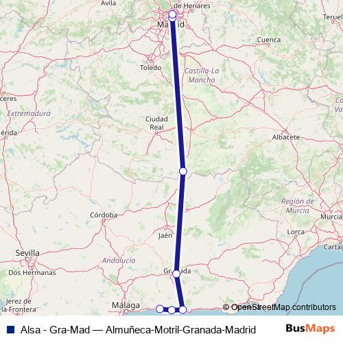 Alsa - Gra-Mad bus Line Map