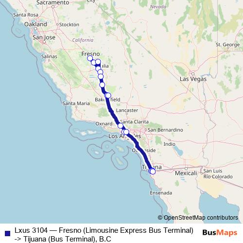 Lxus 3104 bus Line Map