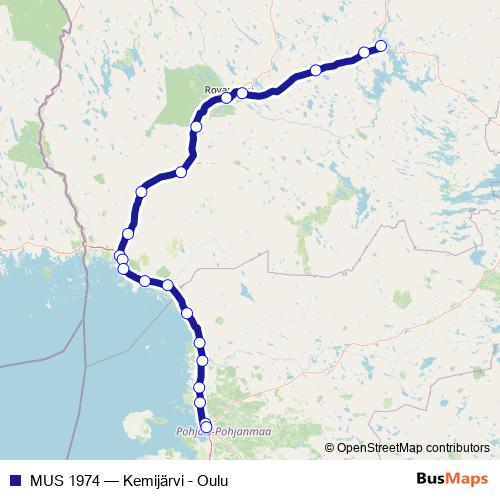 MUS 1974 rail Line Map