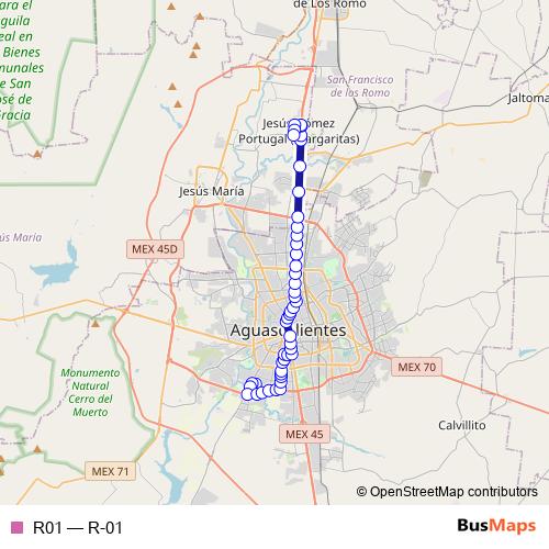 R01 bus Line Map