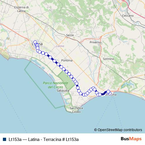 Lt153a bus Line Map