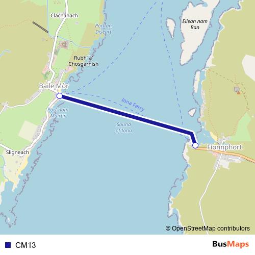 CM13 ferry Line Map