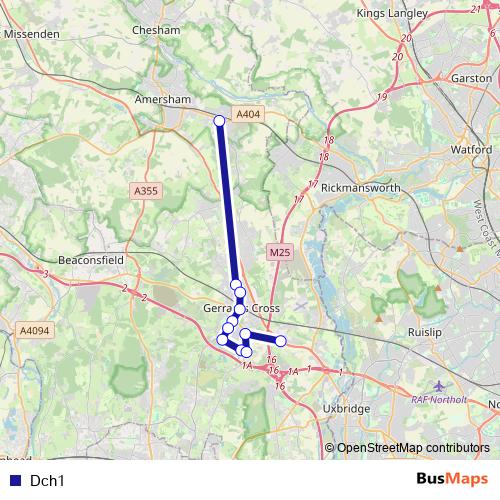 Dch1 bus Line Map