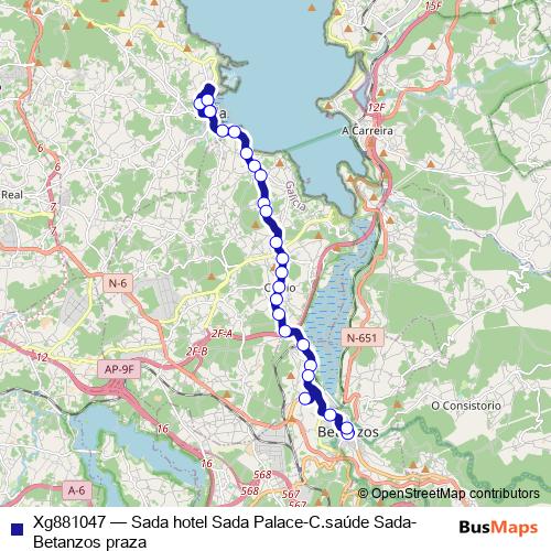 Xg881047 bus Line Map