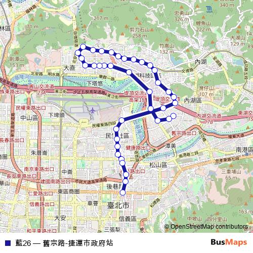 藍26 bus Line Map