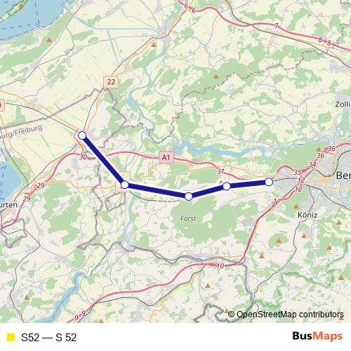 S52 rail Line Map
