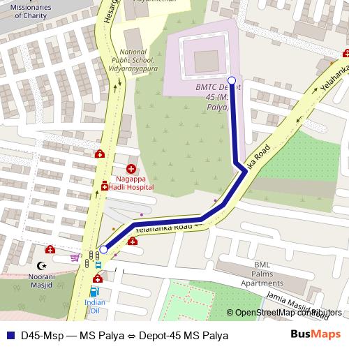 D45-Msp bus Line Map
