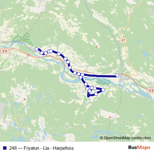 248 bus Line Map