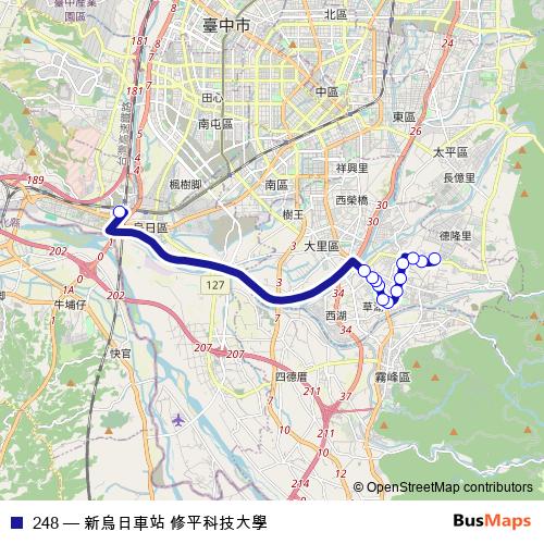 248 bus Line Map