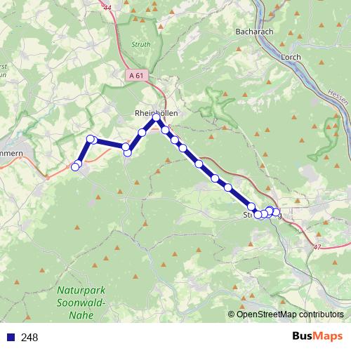 248 bus Line Map