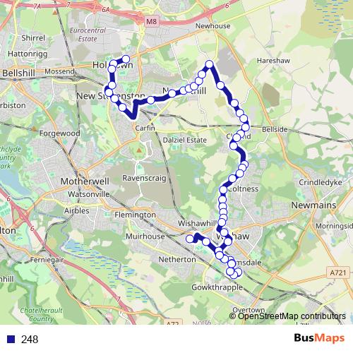 248 bus Line Map