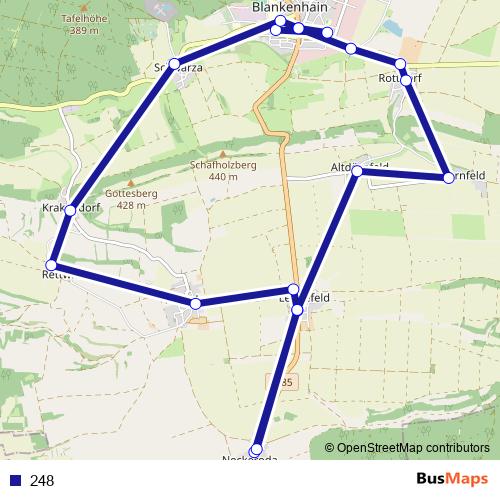 248 bus Line Map
