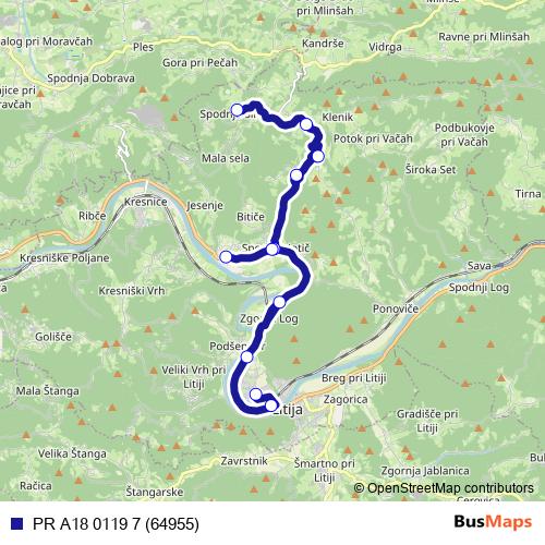 PR A18 0119 7 (64955) bus Line Map