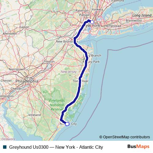 Greyhound Us0300 bus Line Map