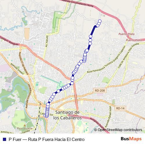 P Fuer bus Line Map