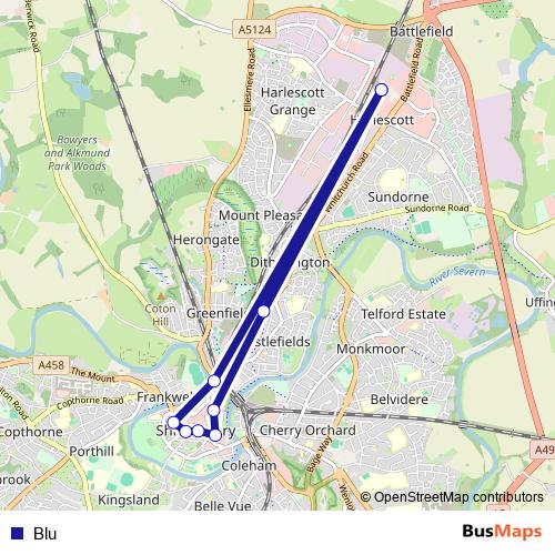 Blu bus Line Map