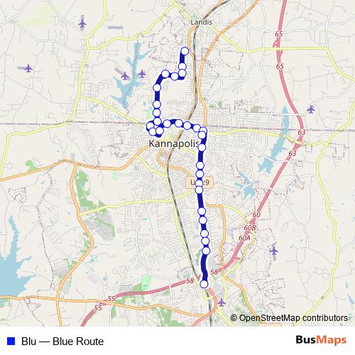 Blu bus Line Map