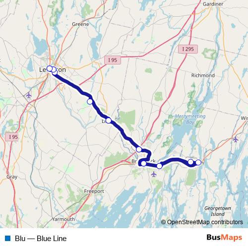 Blu bus Line Map