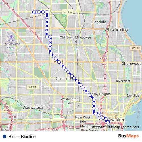 Blu bus Line Map