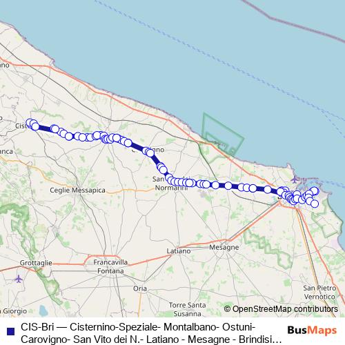 CIS-Bri bus Line Map