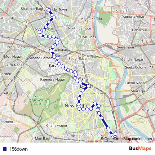 156down bus Line Map