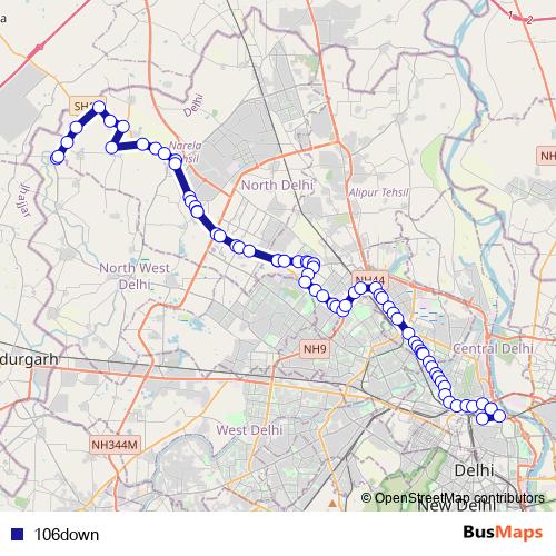 106down bus Line Map