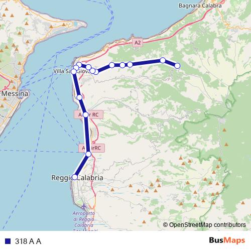 318 A A bus Line Map