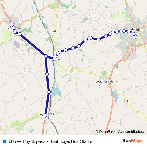66b bus Line Map