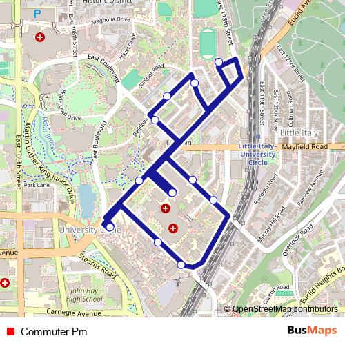 Commuter Pm bus Line Map