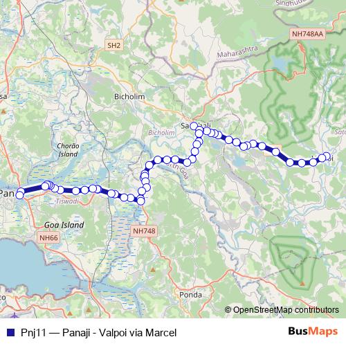 Pnj11 bus Line Map