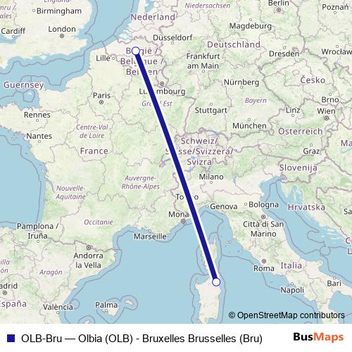 OLB-Bru air Line Map