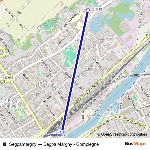 Segpamargny bus Line Map