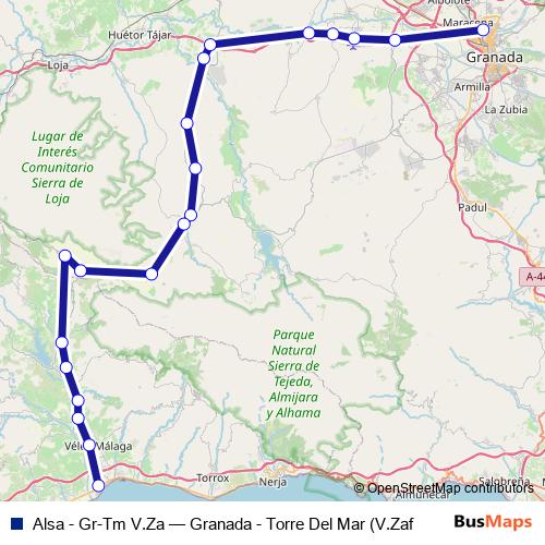 Alsa - Gr-Tm V.Za bus Line Map