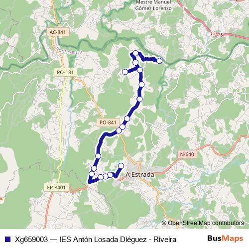 Xg659003 bus Line Map