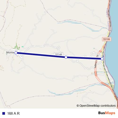 168 A R bus Line Map