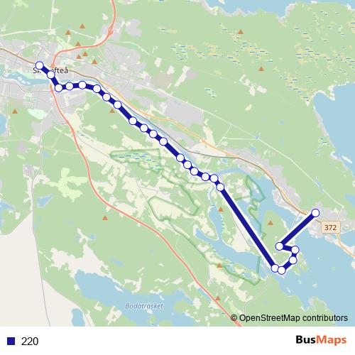 220 bus Line Map