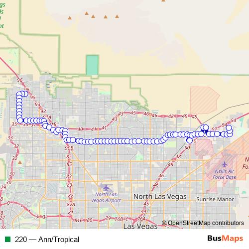 220 bus Line Map