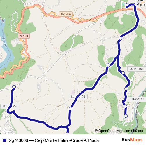 Xg743006 bus Line Map
