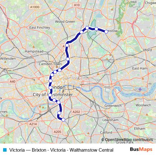 Victoria metro Line Map