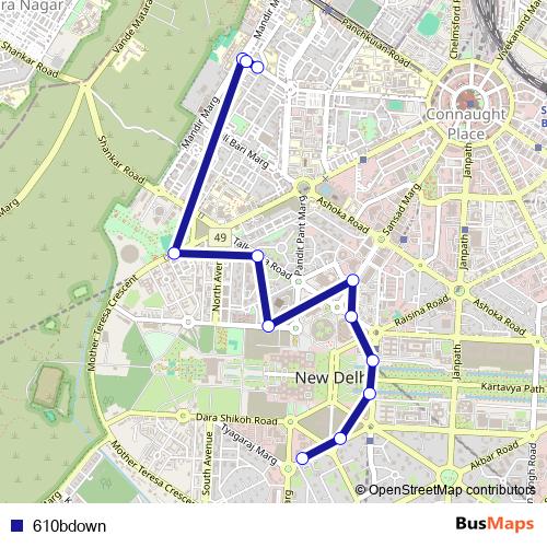 610bdown bus Line Map