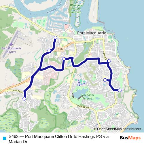 S463 bus Line Map