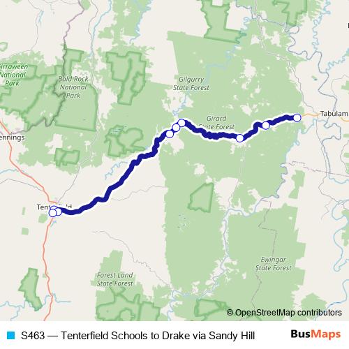 S463 bus Line Map