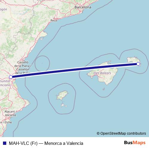MAH-VLC (Fr) air Line Map